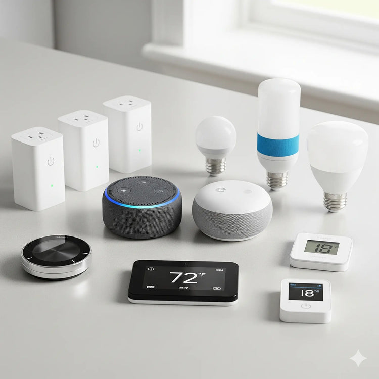 Dispositivi smart, lampadine, prese, WiFi, termostati