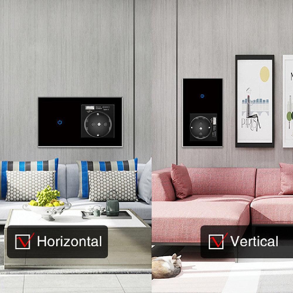 DAMASO - Presa e Interruttore Luce Intelligente Wifi Smart Life Tuya Touch compatibile Con Alexa e Google Home