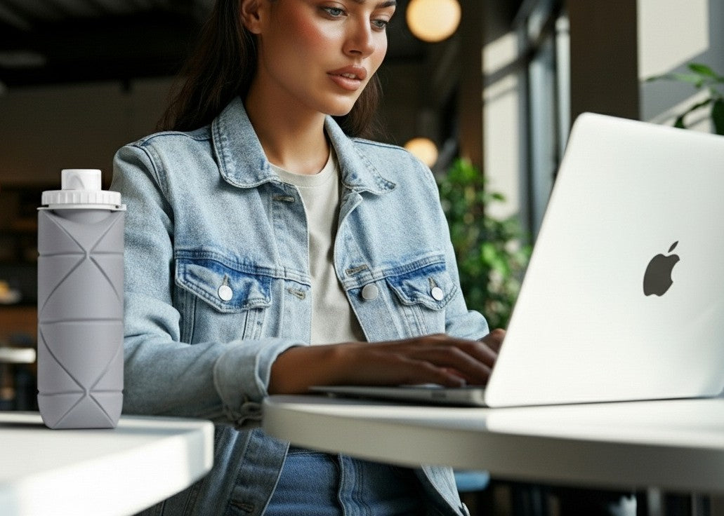 Borraccia pieghevole in silicone 600ml