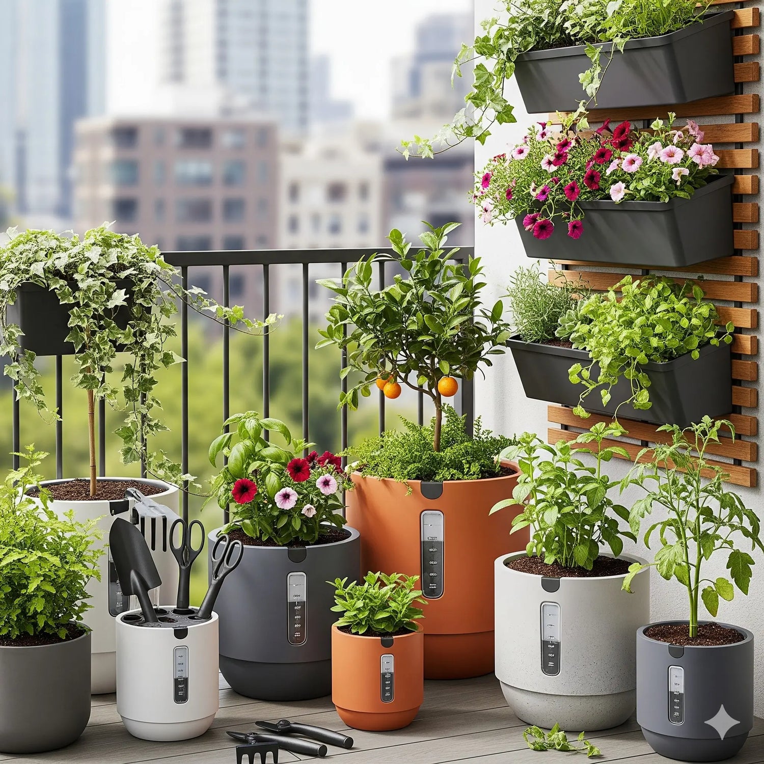 Attrezzi da balcone, vasi smart