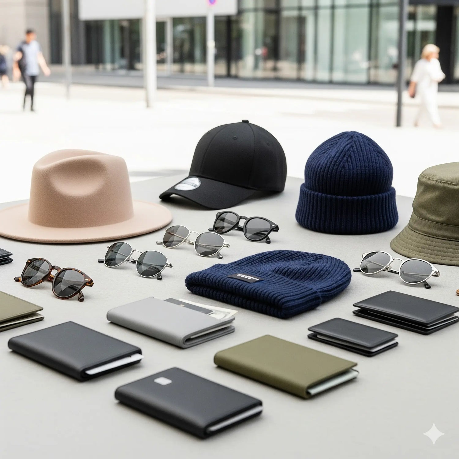 Cappelli, occhiali, portafogli slim