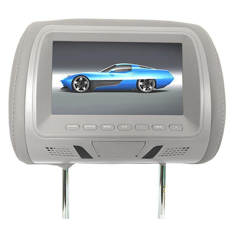 DAMASO - Poggiatesta con Monitor da 7 pollici per auto  lettore USB SD FM 5
