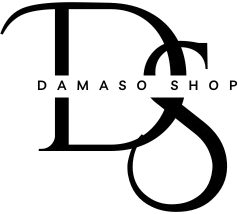 Logo ufficiale di Damaso Shop per sfondi scuri